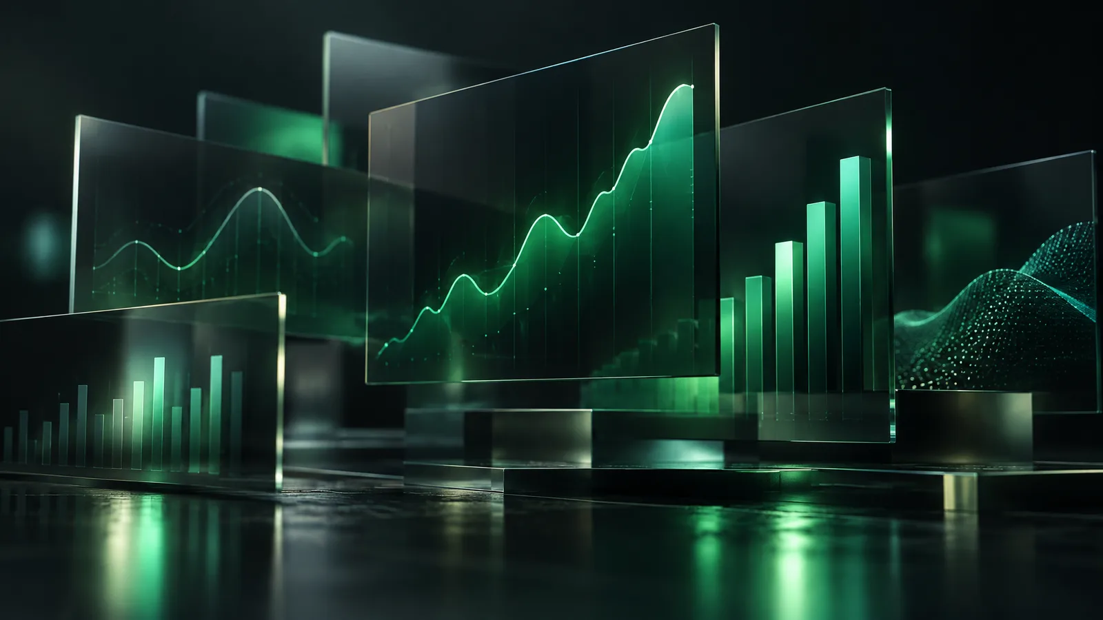 Ambiente corporativo com análise de indicadores financeiros